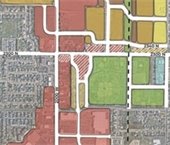 Detail of a Land Use Bubble Map Showing Civic Center Park